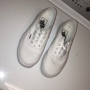 Authentic Style white vans.